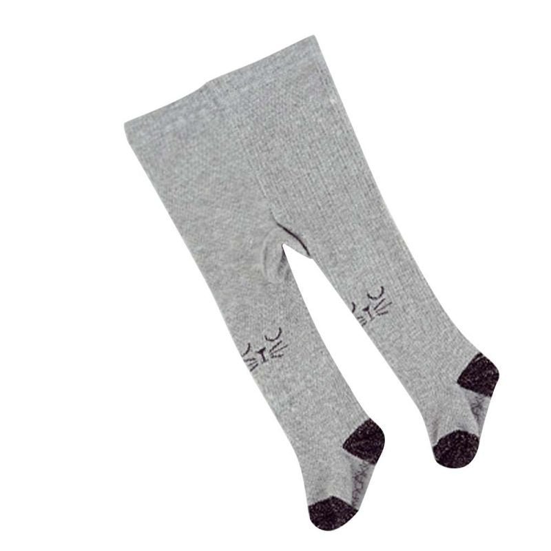 0-7Years Baby Girl Kids Cat Print Hosiery Pantyhose Pants Stockings Hose Tights 4Colors