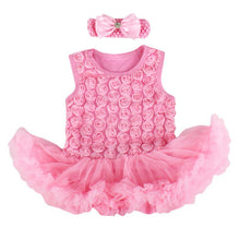 0-9M Baby Girls Clothes Headband+Romper Outfits Tutus Rose Dress