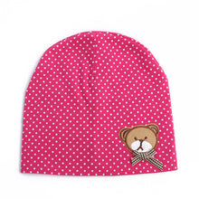 0-9M Lovely Infant Baby Boys Girls Bear Dots Pattern Cotton Cap Beanie Hats 9 Colors