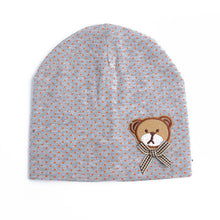 0-9M Lovely Infant Baby Boys Girls Bear Dots Pattern Cotton Cap Beanie Hats 9 Colors