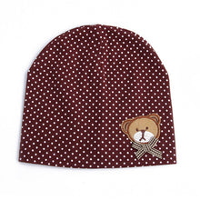 0-9M Lovely Infant Baby Boys Girls Bear Dots Pattern Cotton Cap Beanie Hats 9 Colors