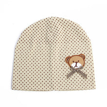 0-9M Lovely Infant Baby Boys Girls Bear Dots Pattern Cotton Cap Beanie Hats 9 Colors