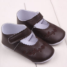 born 0-12 Months Baby Girls PU Leather Shoes Princess Flower Crib Outdoor Kids Shoes