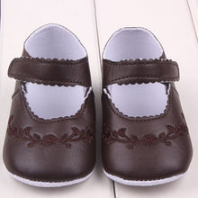 born 0-12 Months Baby Girls PU Leather Shoes Princess Flower Crib Outdoor Kids Shoes