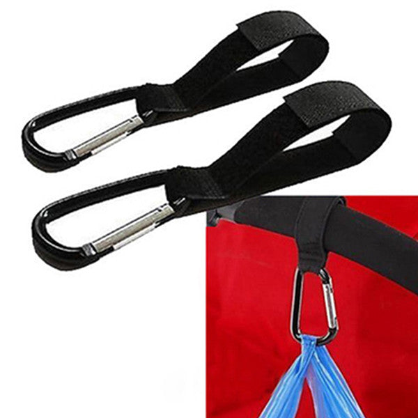 Universal Baby Mummy Pram Pushchair Shopping Bag Stroller Accessory Durable Hook Hanger Carabiner Clips