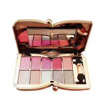 10 Colors Diamond Glitter Eyeshadow Eye Shadow Palette Makeup Cosmetic Brush Set Tools Paleta De Maquiagem PY2
