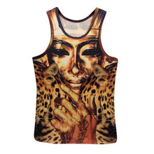 15 Styles  Men 3D Animals Pharaoh Print T-shirt Tee Blouse Tops Leasure Waistcoat Vest