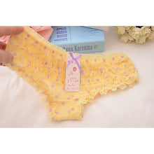 16 Colors Women Rainbow Bowknot Boyshorts Sexy Dot Underwear Women Lace Ruffles Sheer Panties Butt Lifter Briefs PY3
