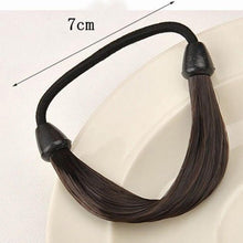 2pcs Lady Women Braid/Straight Wig Elastic Headband Hair Band Rope Scrunchie Hairband Ponytail