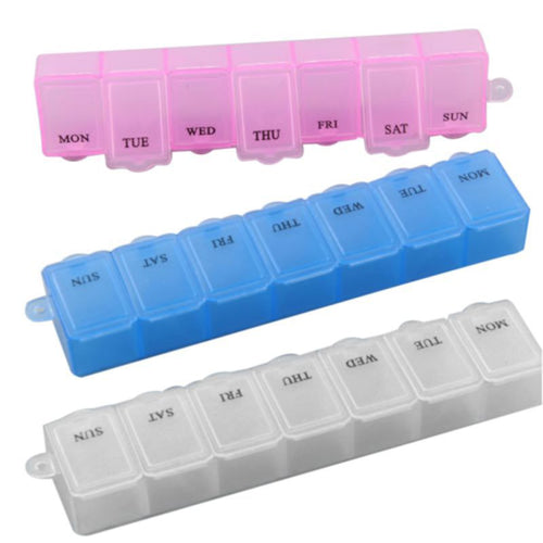 7 Days Pill Medicine Box Holder Capsules Case Storage Container Organizers 3 Colors to Choose P1