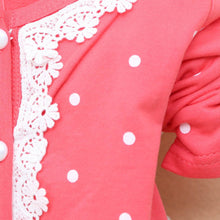 2-4Years Baby Kids Girls Polka Dots Children Outerwear Shirt Long Sleeve Lace Pearl Cardigan Dress Coat Clothing