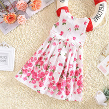 2-6 Years Kids Baby Girls Sleeveless Floral Bow Party Dress Sundress Children Princess Costume Dresses