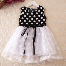 2-7Y Baby Girls Kids Puffed Dress Sleeveless Party Princess Dot Stripe Tutu Dresses