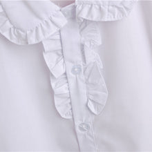 2-7Y Kid Baby Girls Boys White Toddler Children Lapel Blouse Tops Baby Shirts