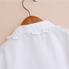 2-7Y Kid Baby Girls Boys White Toddler Children Lapel Blouse Tops Baby Shirts