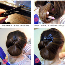 2* Plastic Topsy Tail Hair Styling Braider Ponytail Styling Bun Maker Clip Tool Black Curler