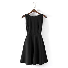 American Vintage High Waist Sexy Thin Strap Halter A-line Sleeveless Dress