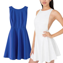 American Vintage High Waist Sexy Thin Strap Halter A-line Sleeveless Dress