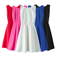 American Vintage High Waist Sexy Thin Strap Halter A-line Sleeveless Dress