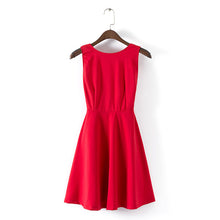 American Vintage High Waist Sexy Thin Strap Halter A-line Sleeveless Dress