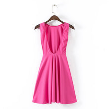American Vintage High Waist Sexy Thin Strap Halter A-line Sleeveless Dress