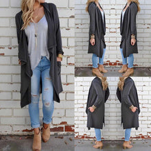 Women Long Sleeve Knitted Cardigan Loose Sweater Outwear Jacket Coat Sweater Tops Trench