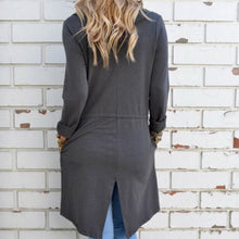 Women Long Sleeve Knitted Cardigan Loose Sweater Outwear Jacket Coat Sweater Tops Trench