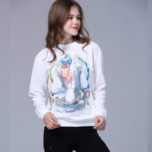 Women Plus  hoodies Animal Flower printed Casual Sweatshirt Hoody Sudaderas Sweatshirt Pullovers