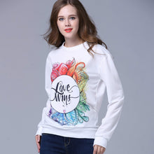 Women Plus  hoodies Animal Flower printed Casual Sweatshirt Hoody Sudaderas Sweatshirt Pullovers