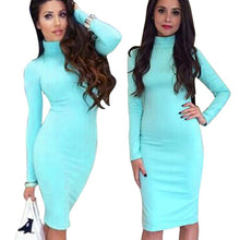 Women's Long Sleeve Dress Slim Fitted Body-con Bandage Dress