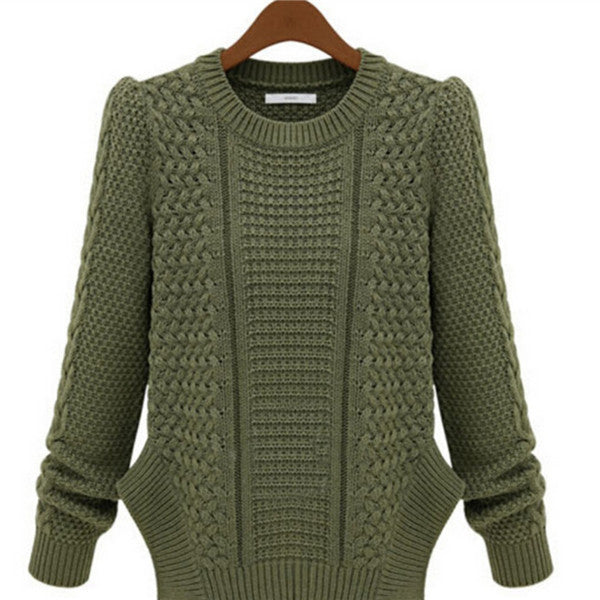 Long Sleeve Casual Pullovers Women Sweaters Tops Sweaters For Women 4 Colors Women Knitwears