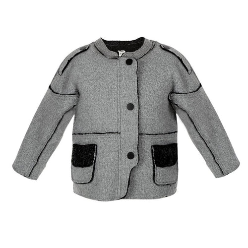 Patchwork Velvet Jacket Kids Boys Girls Winer Warm Coat BOBORA