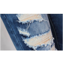 Pants Jeans Women Hole Stretch Cotton Ripped Jeans Skinny Jeans L4
