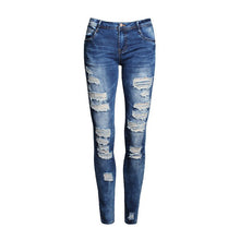 Pants Jeans Women Hole Stretch Cotton Ripped Jeans Skinny Jeans L4