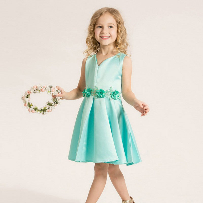 Girls Dress High-grade Wedding Dresses Children Embroidered Party Dresses Bridesmaid Dress Girl Kids Clothes PY2