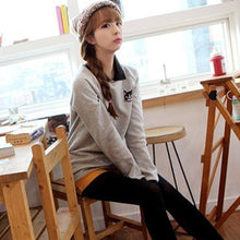 Women Lapel Neck Pullover Sweatshirt Cat Printed Loose Blouse Coat Clothes