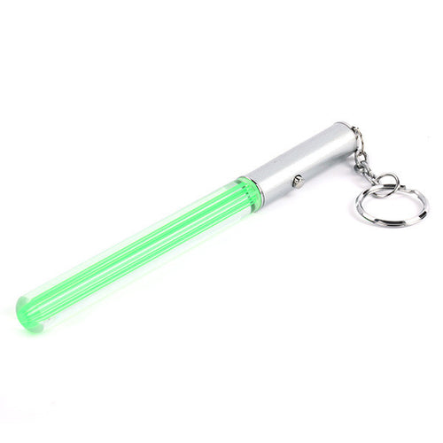 Flash Torch Lightsaber Keychain LED Light Glow Magic Wand Stick Pen Key Chains