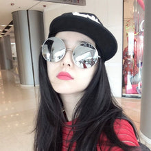 Overd Round Sunglasses Women Mirrored Lens Metal Frame Eyewear Sun Glasses Brand Designer Oculos Feminino