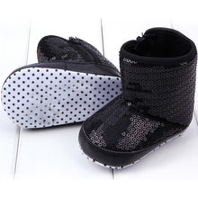 Sequin Baby Girl High Boots Soft Sole Anti Slip Warm Toddler Girls Shoes First Walkers
