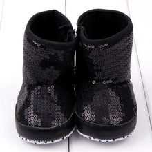 Sequin Baby Girl High Boots Soft Sole Anti Slip Warm Toddler Girls Shoes First Walkers