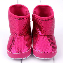 Sequin Baby Girl High Boots Soft Sole Anti Slip Warm Toddler Girls Shoes First Walkers