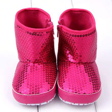 Sequin Baby Girl High Boots Soft Sole Anti Slip Warm Toddler Girls Shoes First Walkers