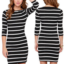 Women Bodycon Wrap Women's  Dresses Clothing Casual Striped Slimming Dress