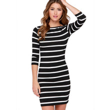 Women Bodycon Wrap Women's  Dresses Clothing Casual Striped Slimming Dress