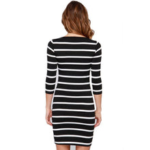 Women Bodycon Wrap Women's  Dresses Clothing Casual Striped Slimming Dress