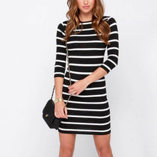Women Bodycon Wrap Women's  Dresses Clothing Casual Striped Slimming Dress