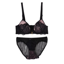 Lace Bra set Vintage Cutout Breasted Adjustable Skin-friendly Underwear Bra and Brief Set