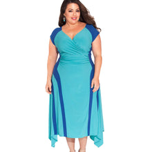 Larger Plus  Women Sexy V Neck Bandage Body-con Long Maxi Casual Dress