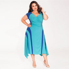 Larger Plus  Women Sexy V Neck Bandage Body-con Long Maxi Casual Dress