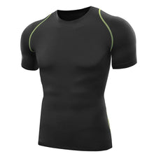 Men T Shirts Tops Tights Fitness Base Layer Tops Short Sleeve O-Neck Compression T Shirts